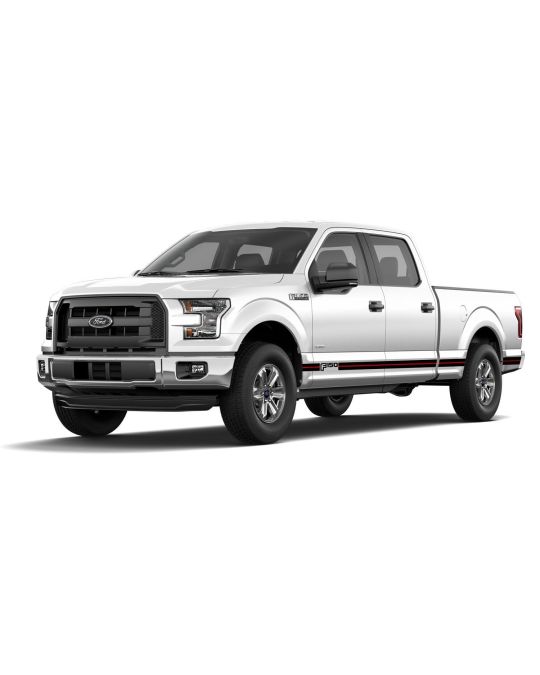 Ford Graphics Kit - Tri Bar Stripe - Red / Black