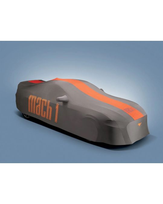 Ford Car Cover Mach 1 High Wing Spoiler Grey Orange