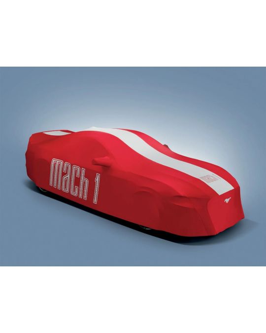 Ford Car Cover Mach 1 High Wing Spoiler Red White