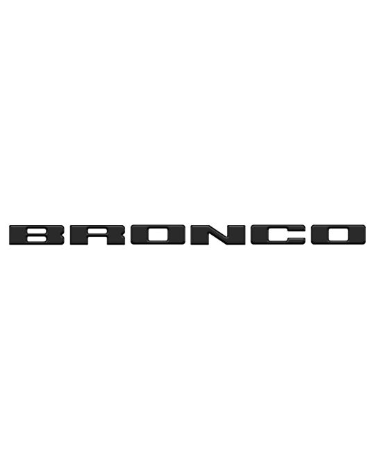 Ford Grille Emblem Applique Matte Black Bronco Letters