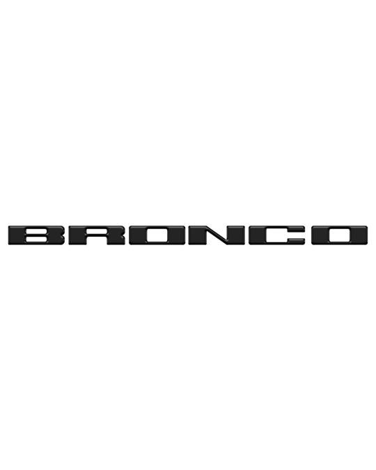 Ford Tufskinz Matte Black Bronco Grille Lettering
