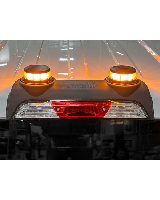 Ford LED Rear Warning Strobes By Soundoff Signal For Vehicles Without Upfitter Switches Amber Only / Medium Dark Slate For Fleet Use