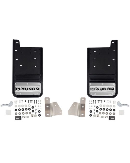 Ford Gatorback Splash Guards With Platinum Logo On Stainless Steel Surround