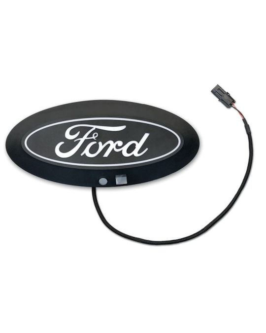 Ford LED Illuminated Front Grille Black Ford Oval Emblem For Vehicles With LED Headlights And Front Camera