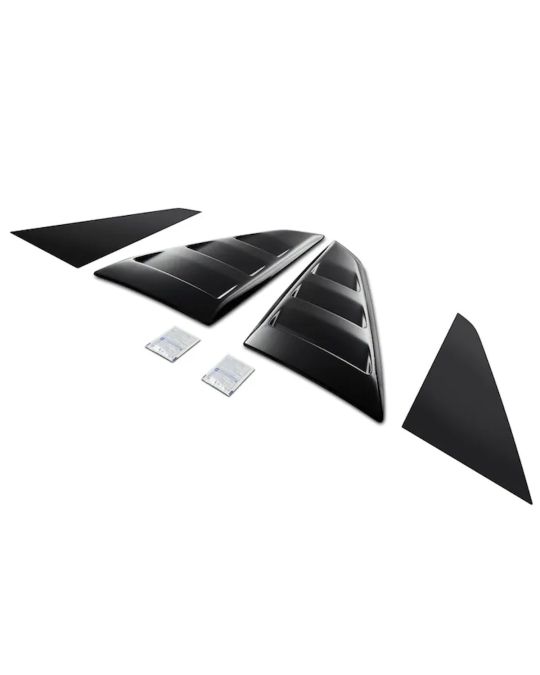 Ford Quarter Window Louvers By AirDesign For Coupe Gloss Black Color