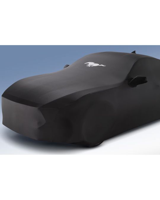 Ford Indoor Car Cover For High Wing Performance Pack Black Pack Coupe Black Color With Mustang & Pony Logos