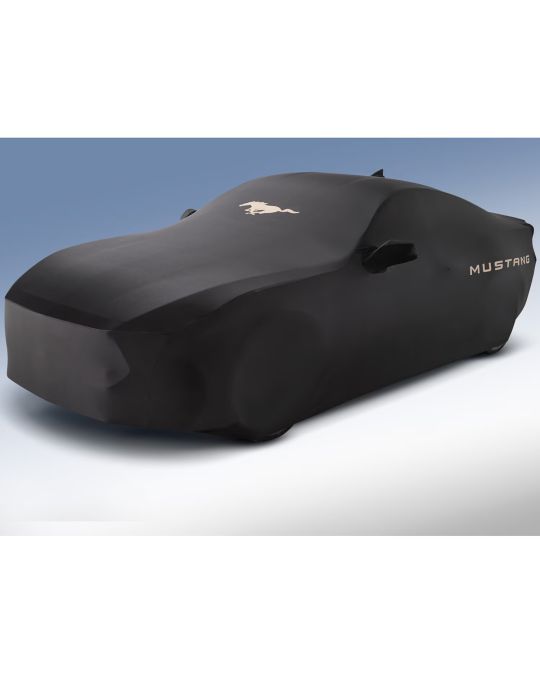 Ford Indoor Car Cover For Low Wing Spoiler Coupe Black With Bronze Mustang & Pony Logos