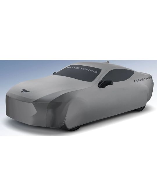 Ford Indoor Car Cover For Low Wing & No Wing EcoBoost Coupe Gray Color With Mustang & Pony Logos