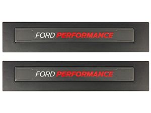 Ford Performance Door Sill Plates Black With Brushed Metal Insert With Ford Performance Logo For Front Doors SuperCrew Cab