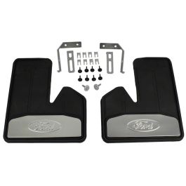 Ford Splash Guards Heavy Duty Front Pair With Bright Insert
