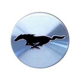 Ford Center Cap Machined Finish With Black Pony Logo, LJ8Z-1130-A