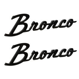 Ford Performance Classic Script "Bronco" Fender Badges Kit Of Two Matte Black