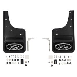 Ford Front Gatorback Splash Guards With Black Ford Oval Logo On