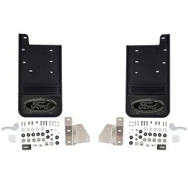 Ford Rear Gatorback Splash Guards With Black Ford Oval Logo On