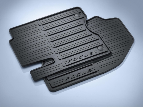 Ford Floor Mats All-Weather Vinyl - Black Dual Clip Retention