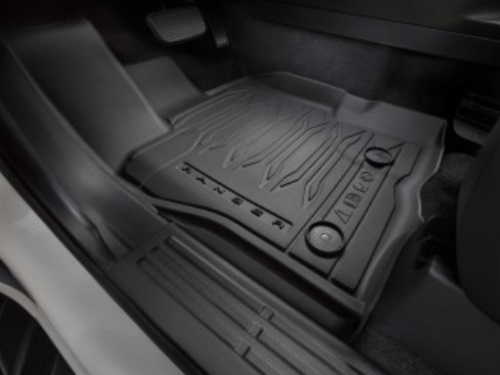 Ford Floor Liner - Black, 4-Piece Set, For Crew Cab, KB3Z-2613300