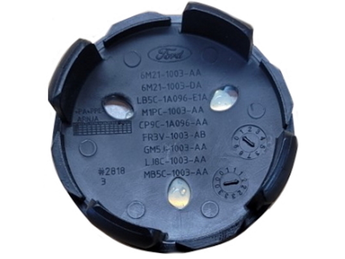 Ford Center Cap Machined Finish With Black Pony Logo, LJ8Z-1130-A
