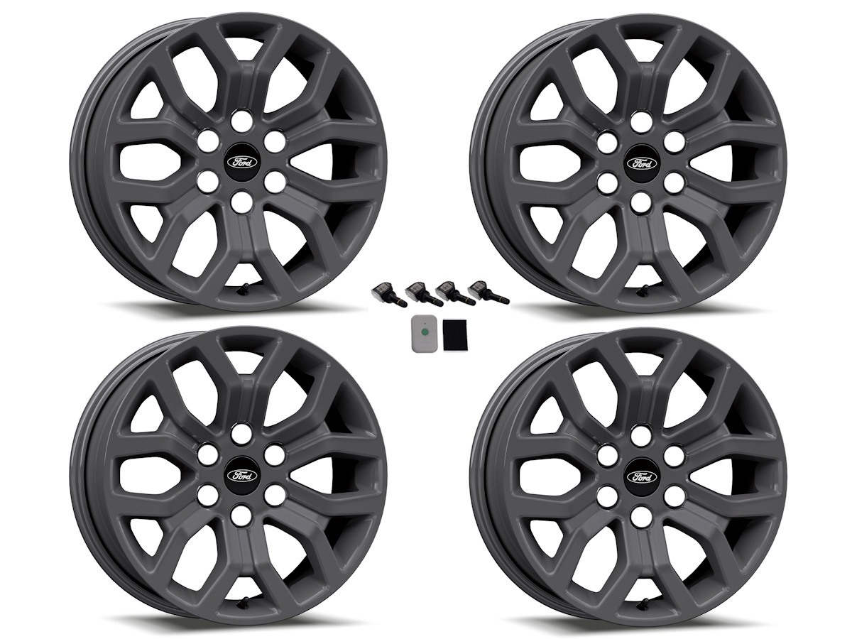 Ford Performance 18x7.5-Inch Matte Gray Wheels Kit Of Four With Ford Performance 18x7.5-Inch Matte Gray Wheels Kit Of Four With
