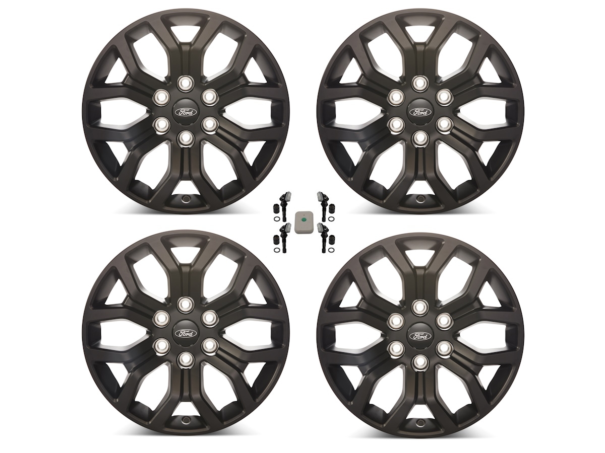 Ford Performance 18x7.5-Inch Matte Black Wheels Kit Of Four With Ford Performance 18x7.5-Inch Matte Black Wheels Kit Of Four With