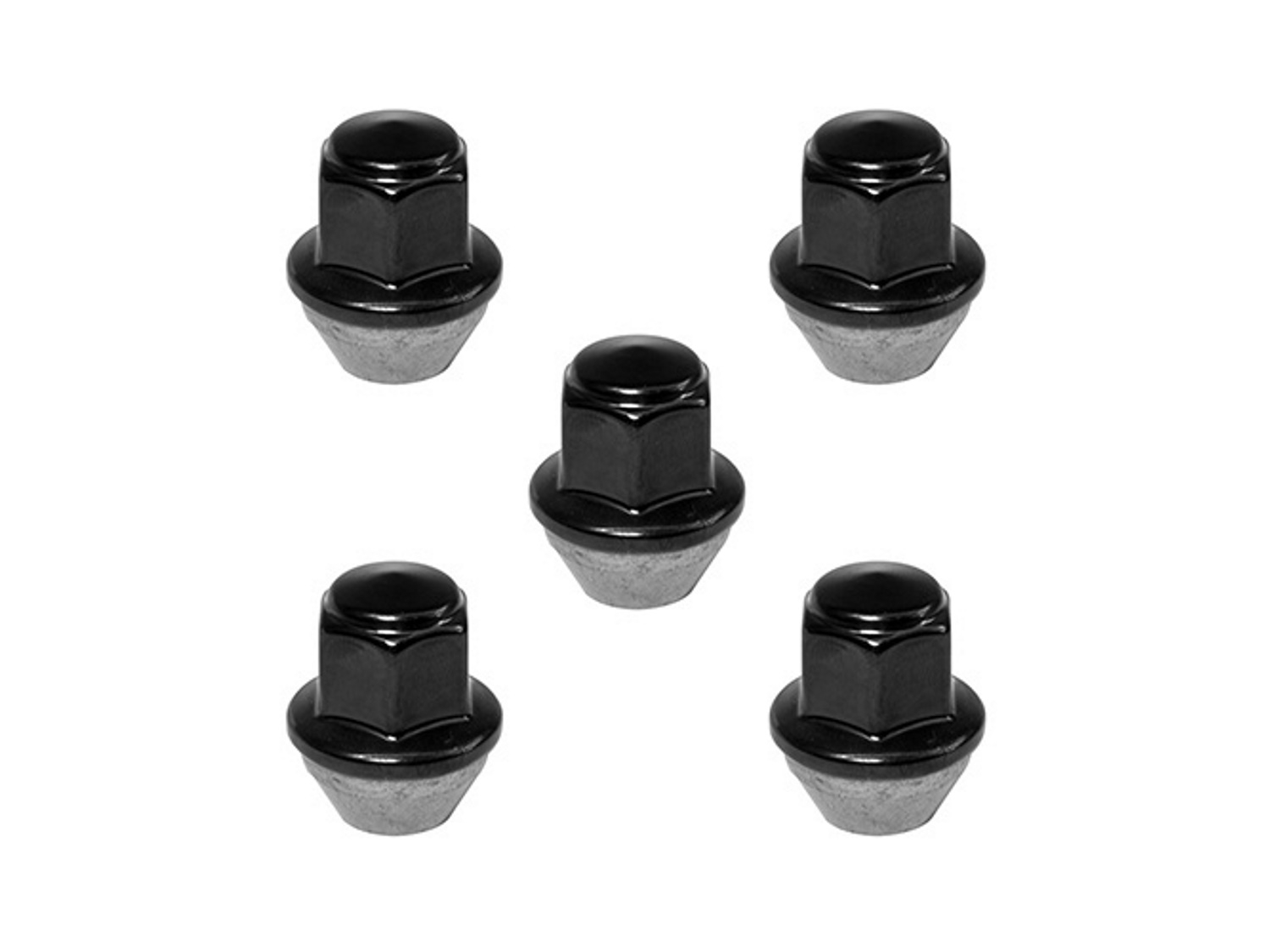 Ford Performance M12 x 1.5 Black Lug Nut Wheel Kit Set Of Five, M