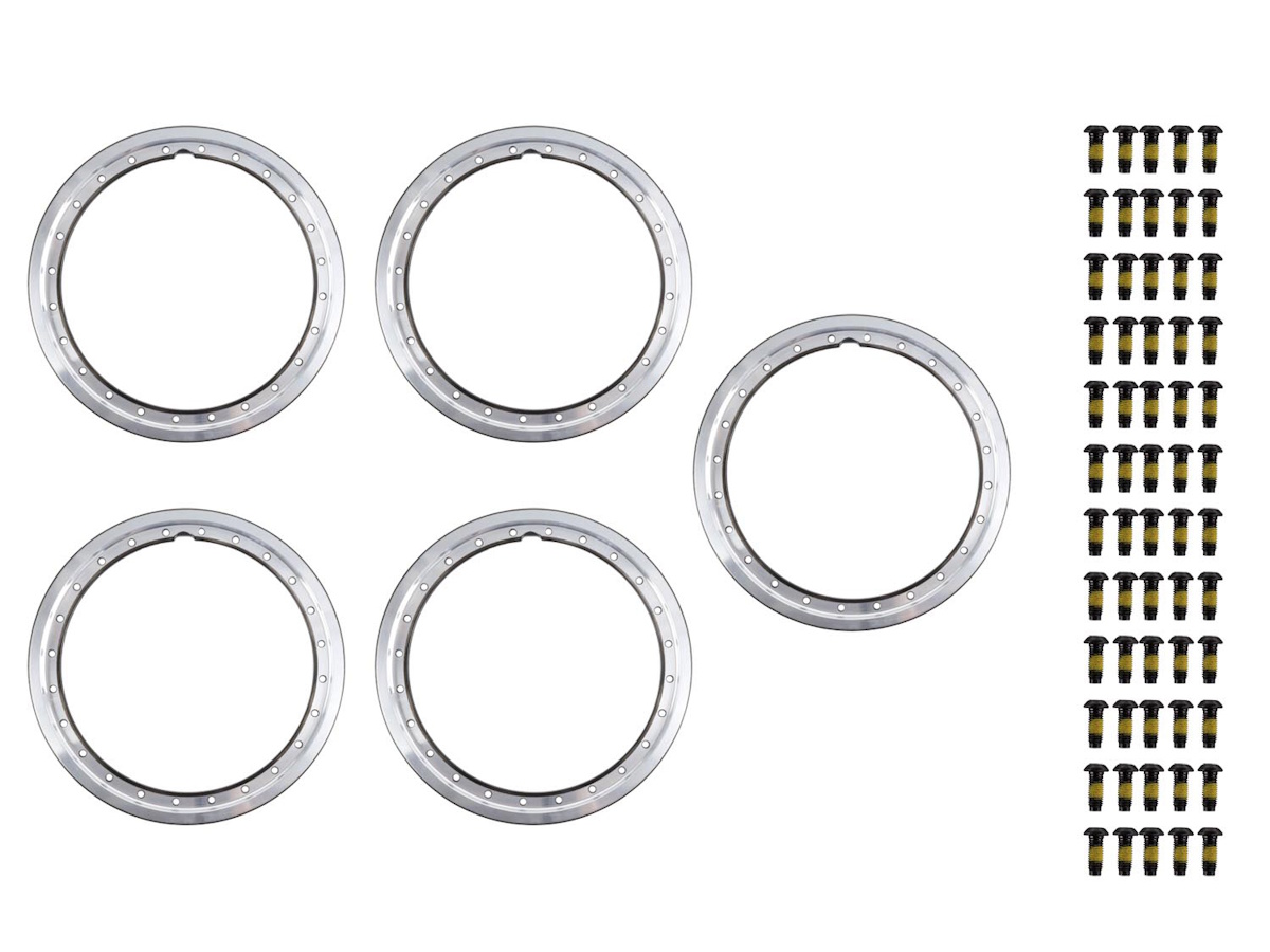 Ford Performance Gray Bead Lock Trim Ring Kit Of Five, M-1021K-BLG