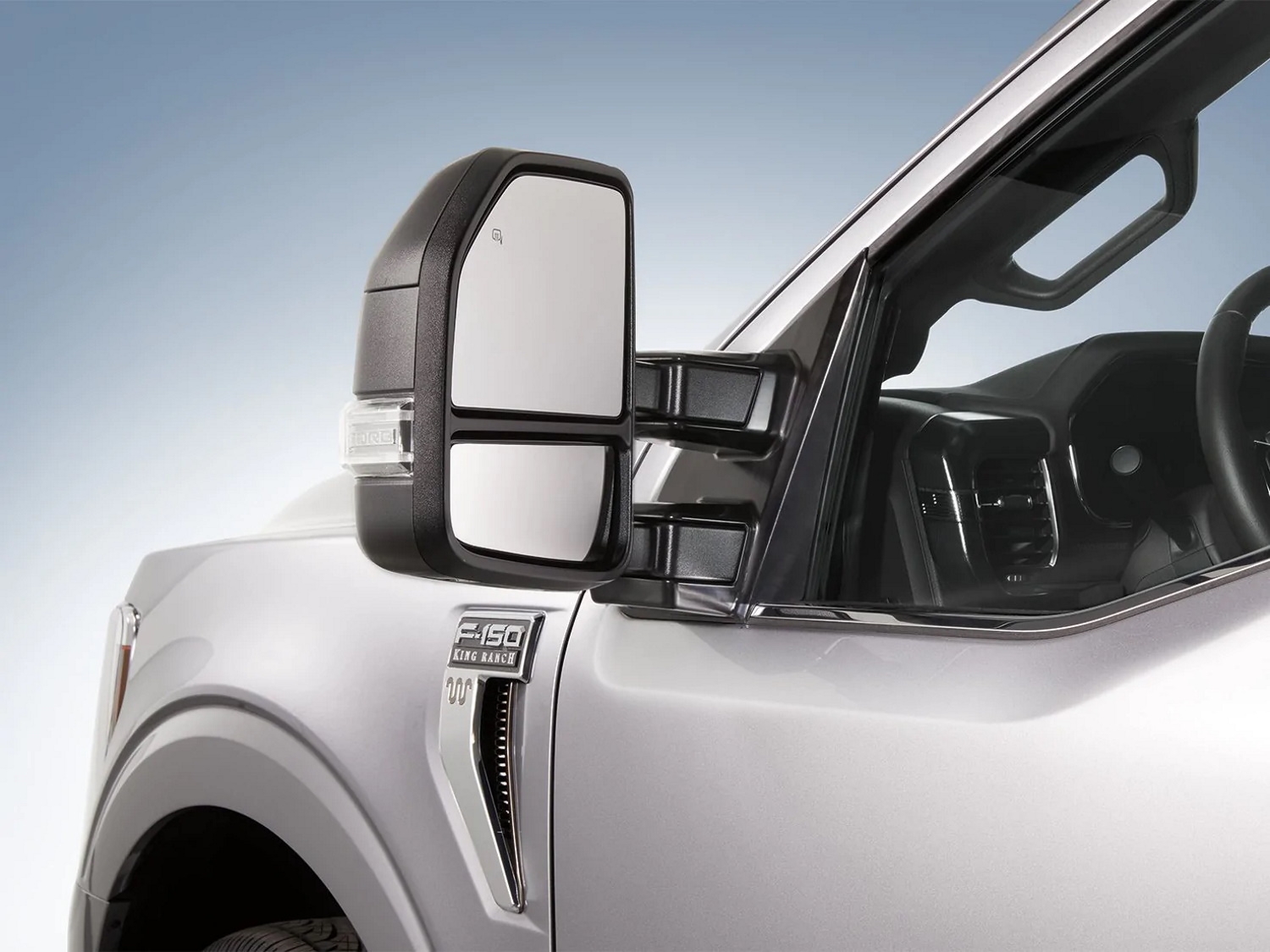 Ford Black Trailer Tow Mirrors Manual Telescoping For Trucks