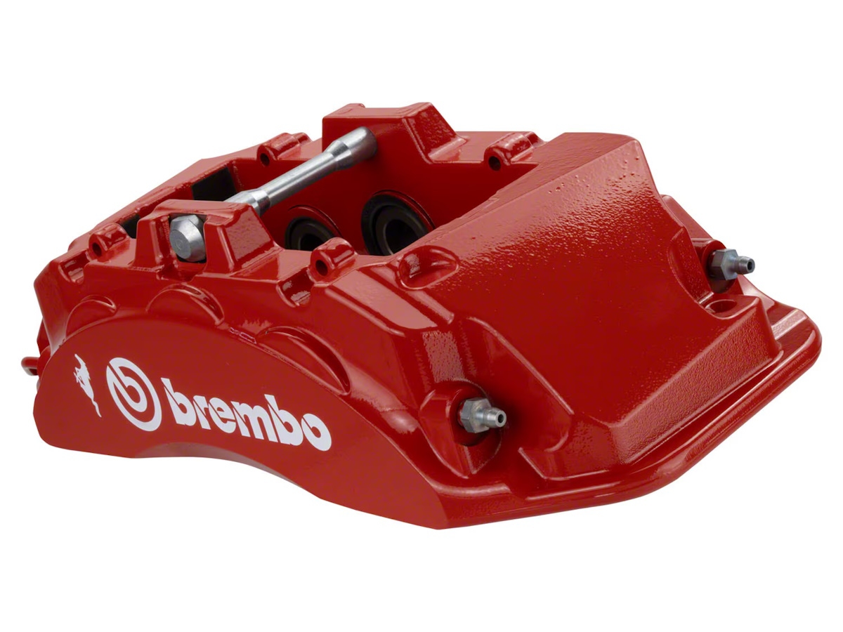 Ford Red Brake Caliper Front 6 Piston Passenger Side With White