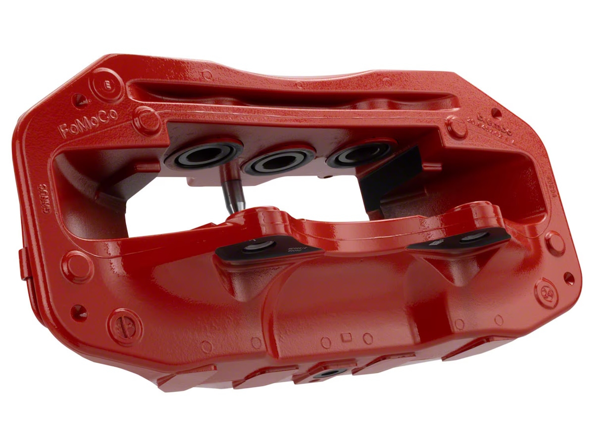 Ford Red Brake Caliper Front 6 Piston Passenger Side With White