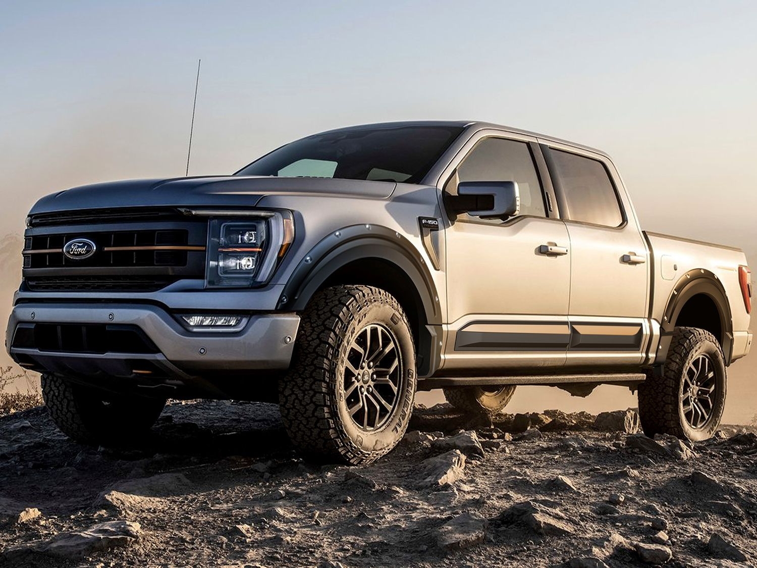 Ford Satin Black Fender Flares Kit Of Four For Front And Rear By