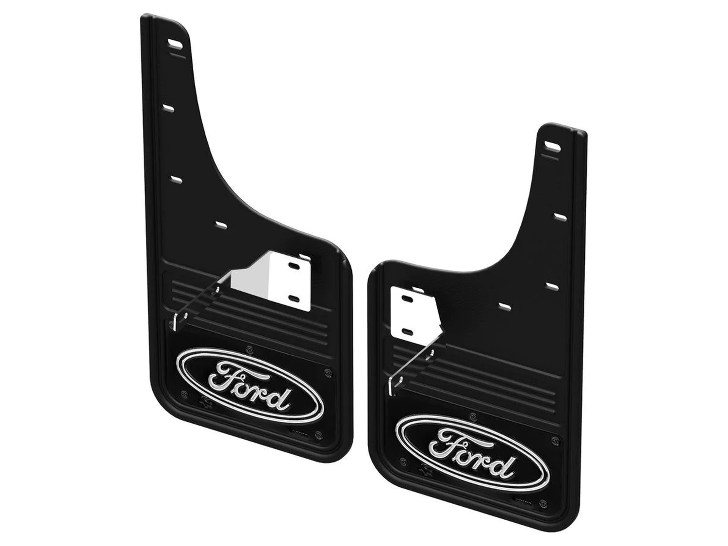 Ford Front Gatorback Splash Guards With Black Ford Oval Logo On