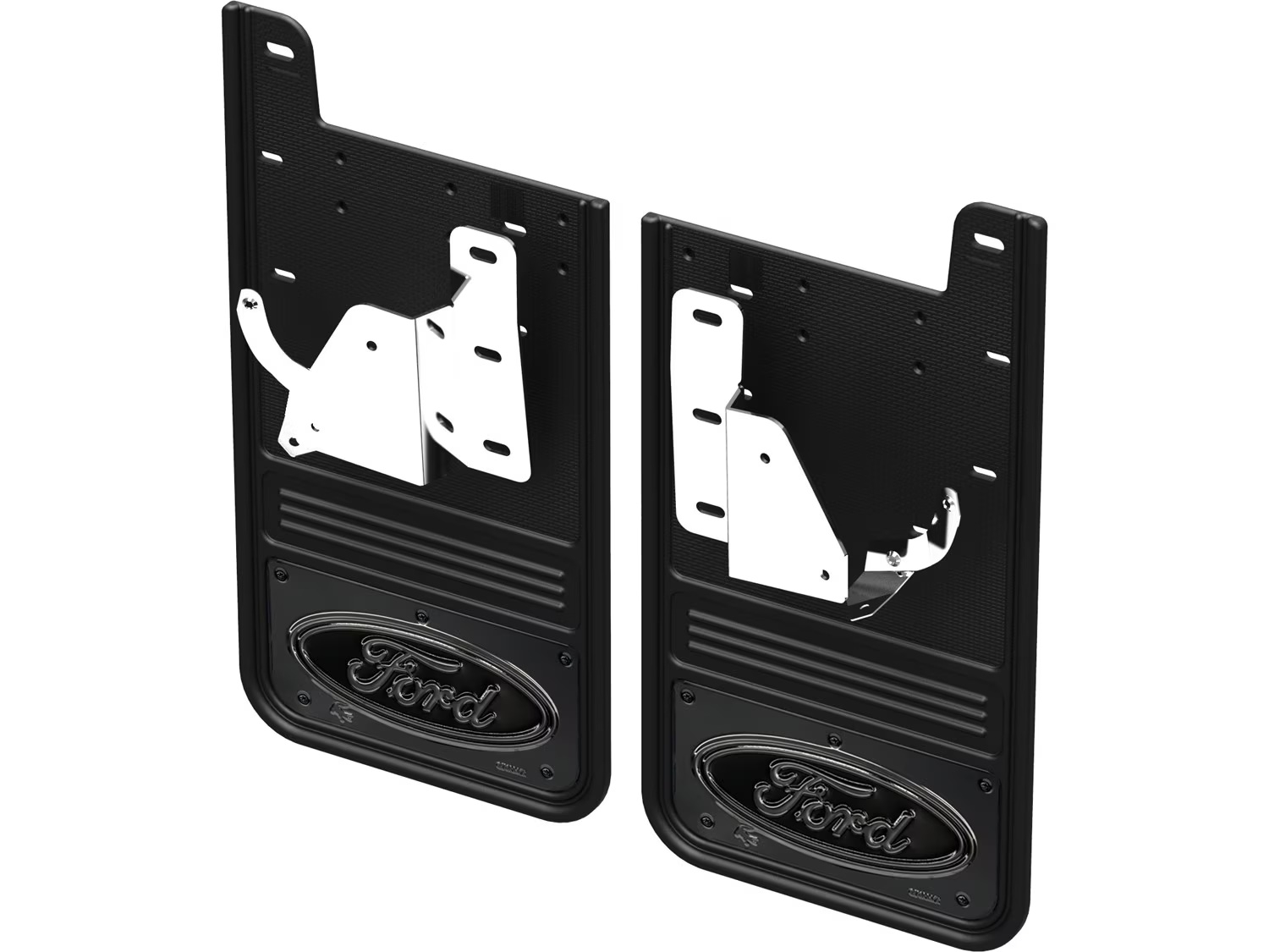 Ford Rear Gatorback Splash Guards With Black Ford Oval Logo On