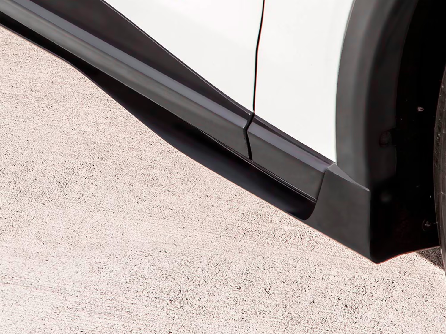 Ford Satin Black Rocker Panel Lower Door Moldings For Left And