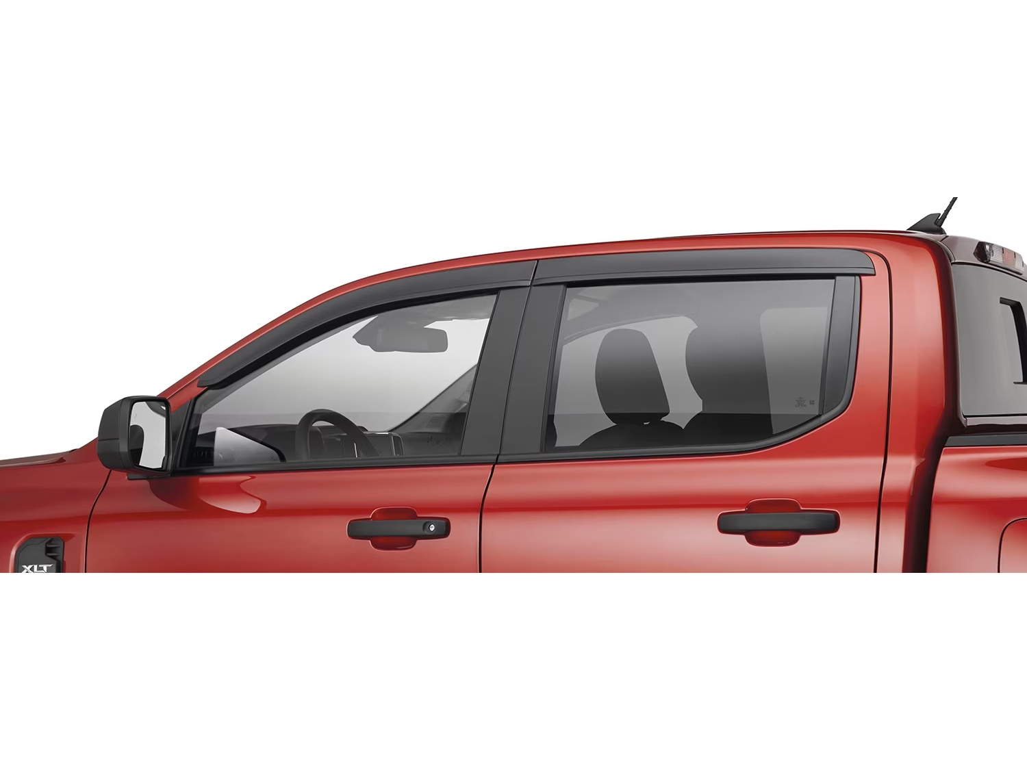 Ford Low Profile Side Window Air Deflectors Smoke Color Kit Of