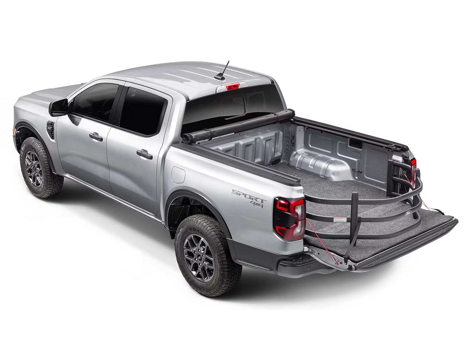 Ford Bed Extender And Divider Black Powder Coated Aluminum, VR1WZ